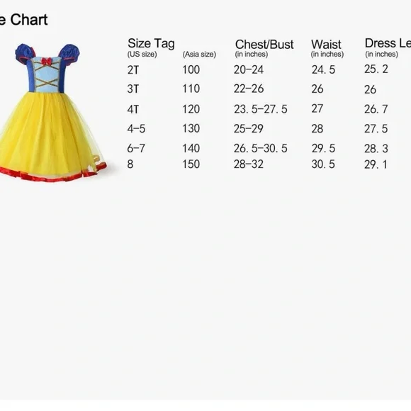 SOLD ReliBeauty Girls Elastic Waist Backless Princess Dress Costume 4T - Picture 8 of 8